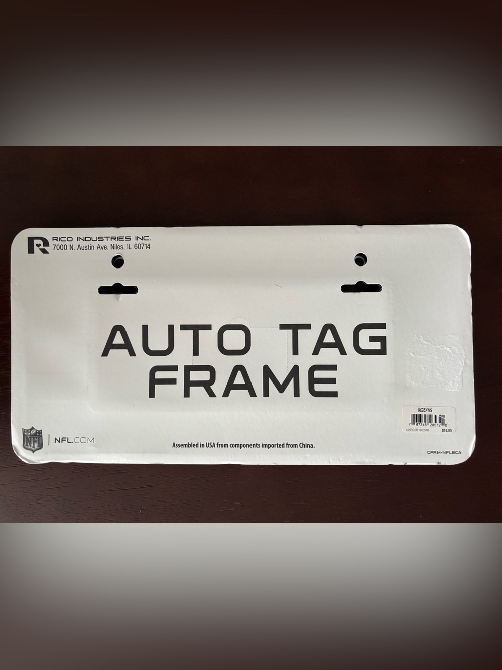 WASHINGTON REDSKINS AUTO TAG FRAME BRAND NEW - Picture 2 of 2